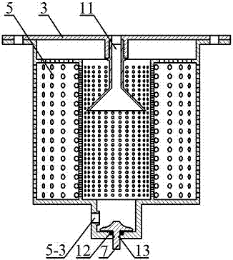 Fluid on-line bubble-removing device