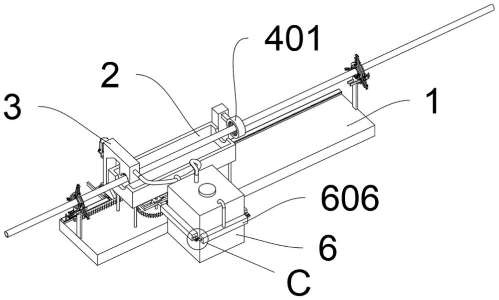 An environmentally friendly reciprocating paint spraying device for pipe fittings used in architectural decoration engineering