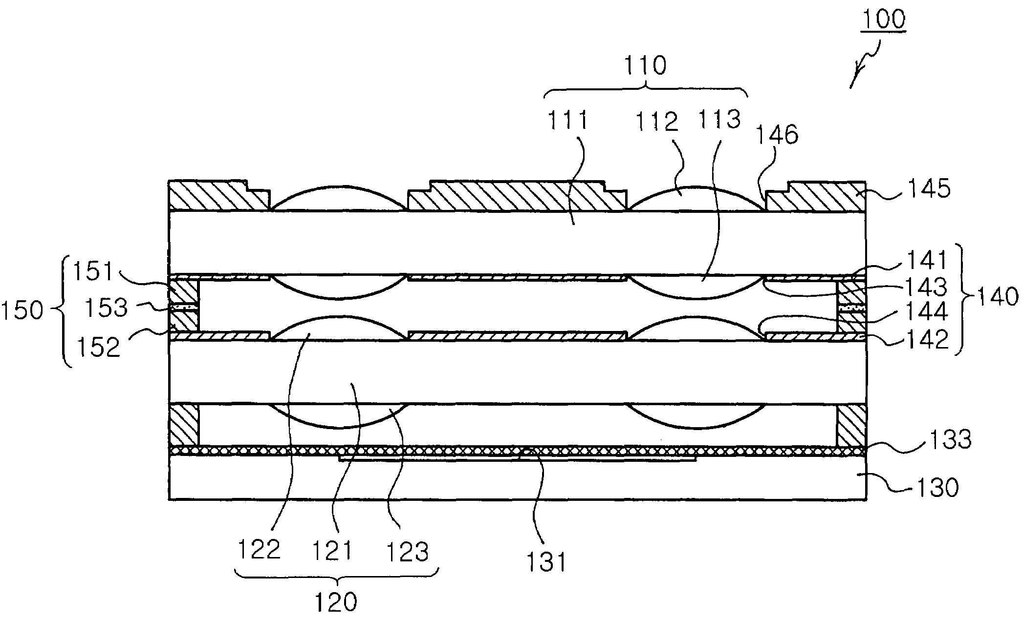 Camera module having an array lens