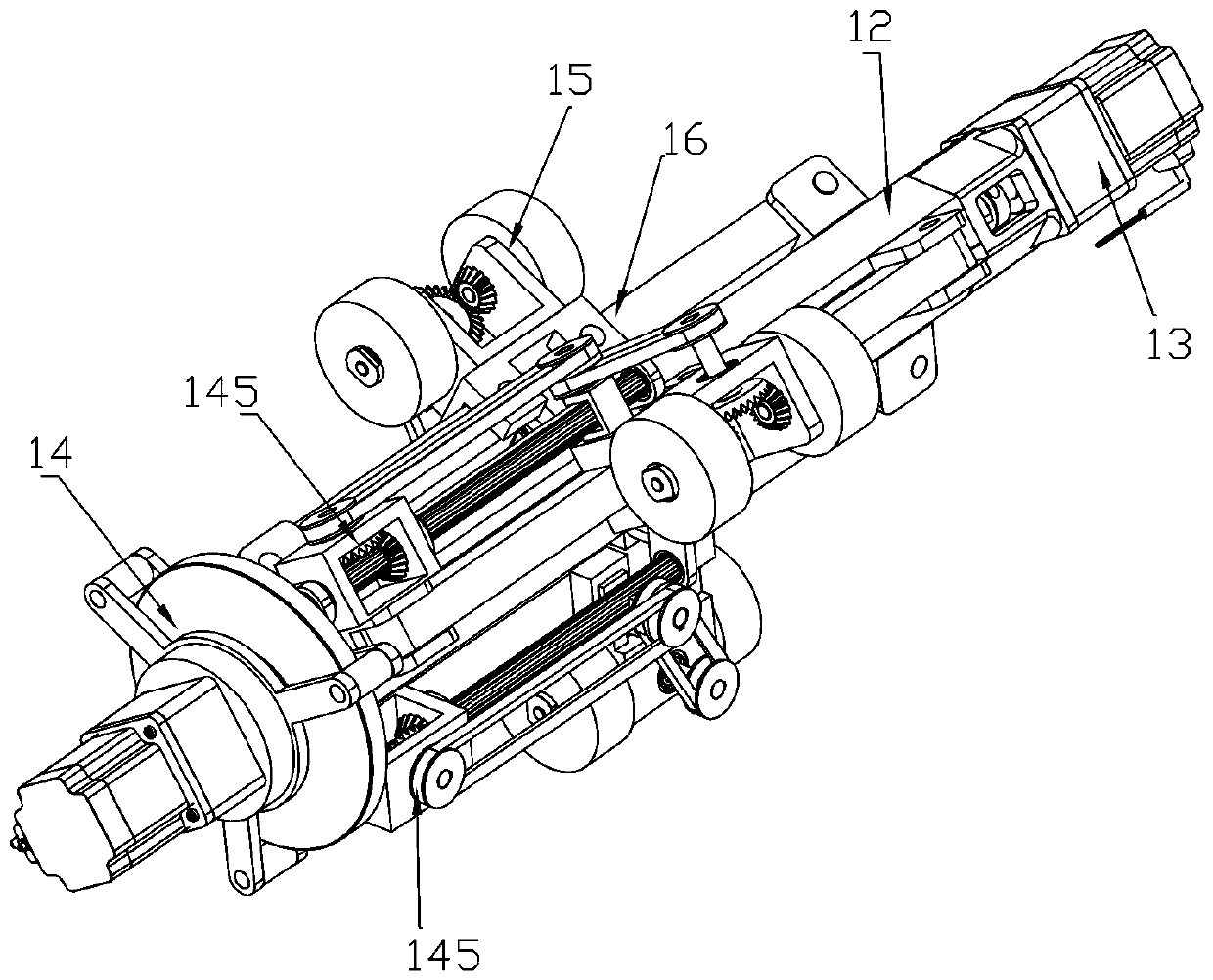 Pipe inner wall variable-diameter grinding device