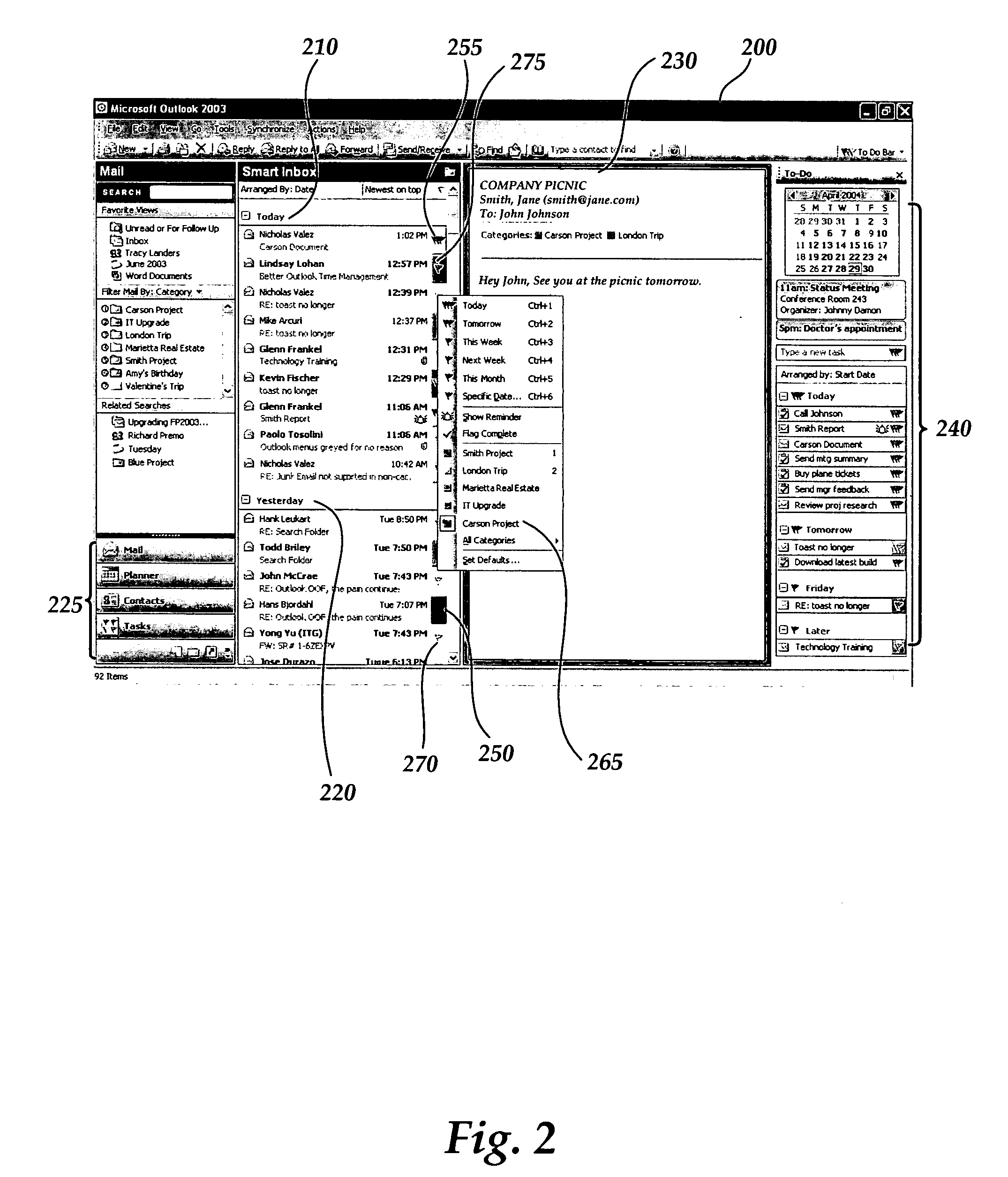 Method and system for improved electronic task flagging and management