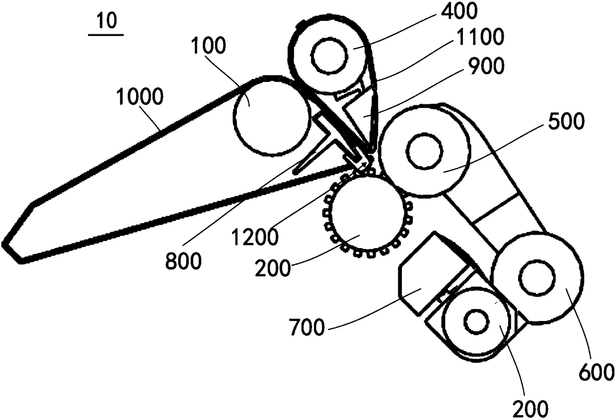 Compact siro-spinning micro-gathering splitting device and siro-spinning gathering mechanism