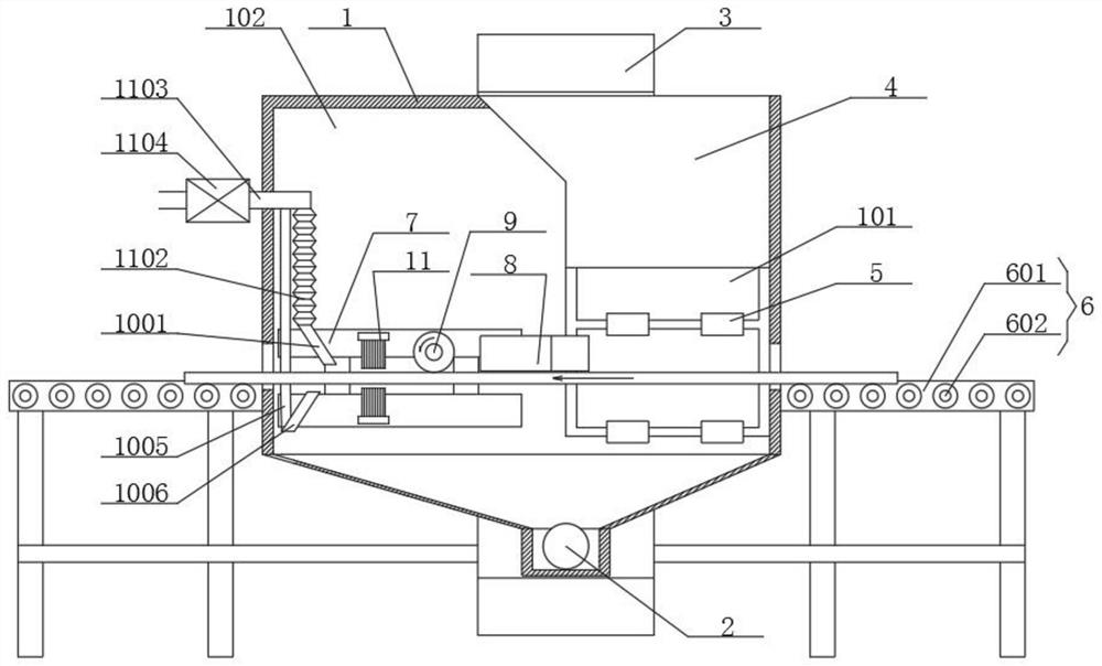 Shot blasting machine for rust removal of steel member