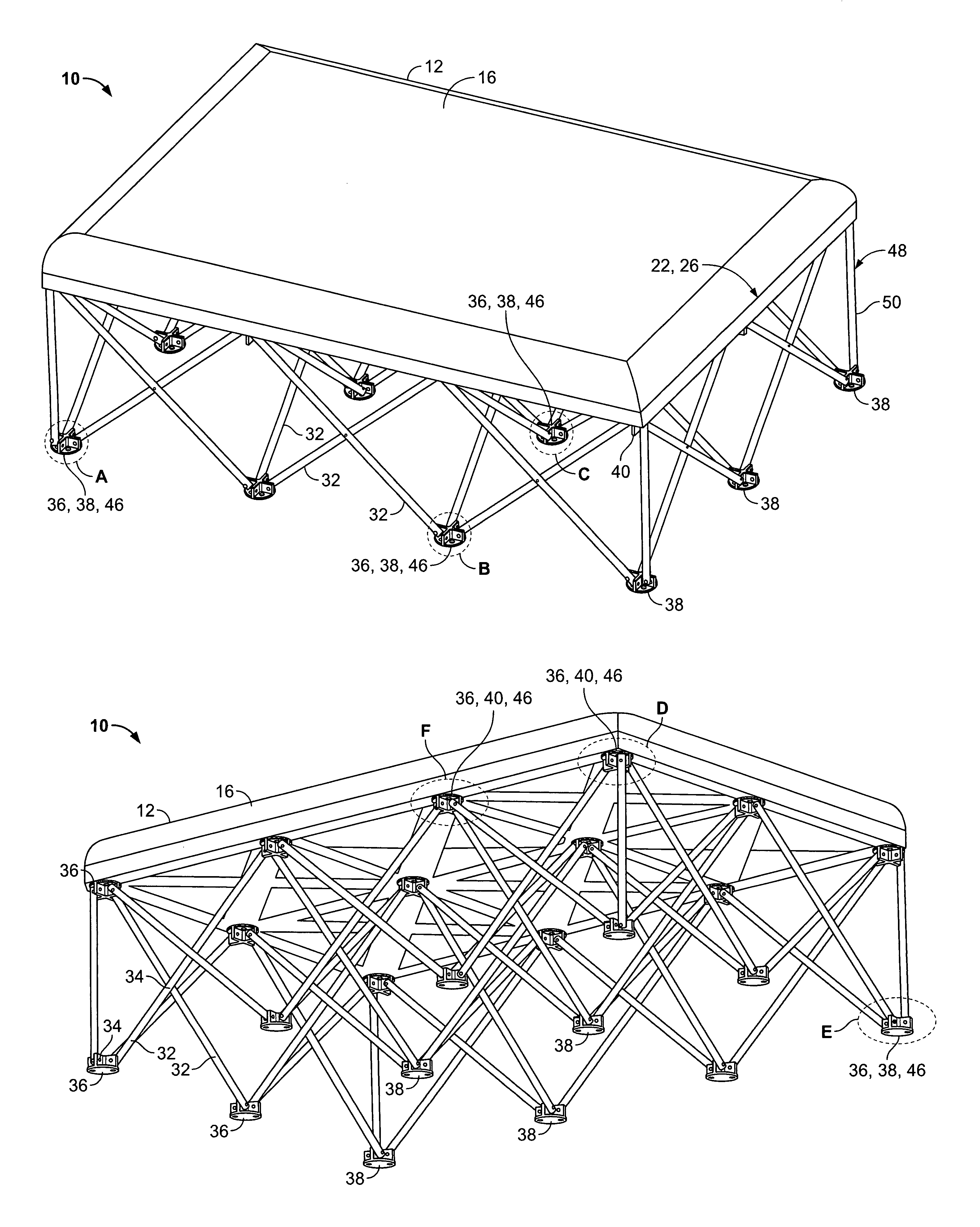 Collapsible bed frame