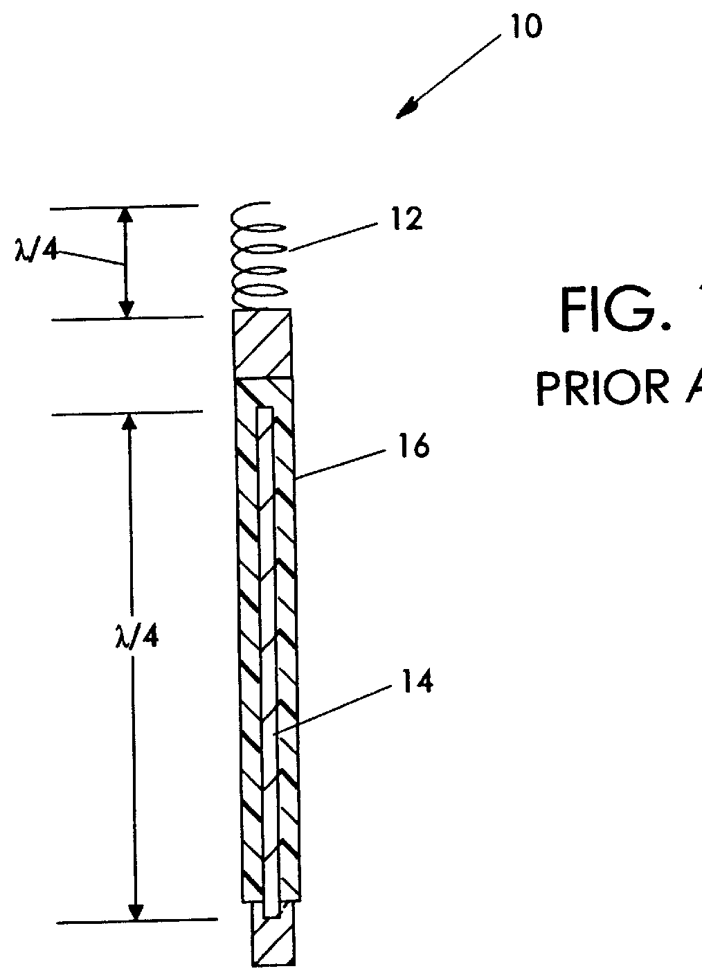 Quarter-wave quarter-wave retractable antenna