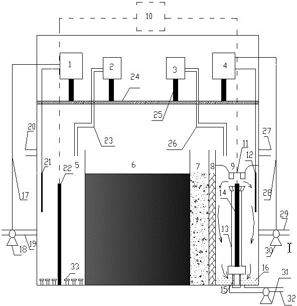 Device for electro-kinetic remediation of heavy metal contaminated soil by utilizing copper salt reinforced cathode