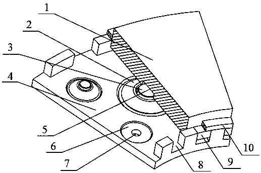 Tapered-land thrust pad with elastic supporting structures