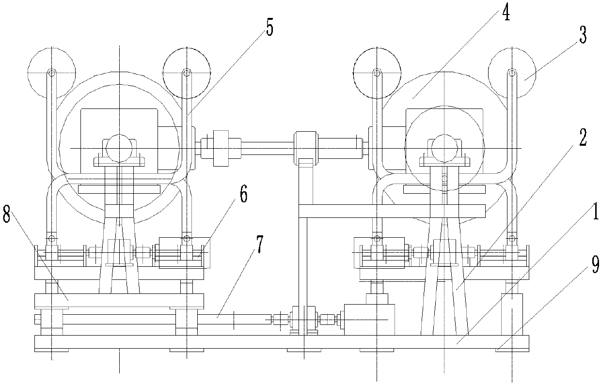 Brake test device for two-wheeled motorcycle