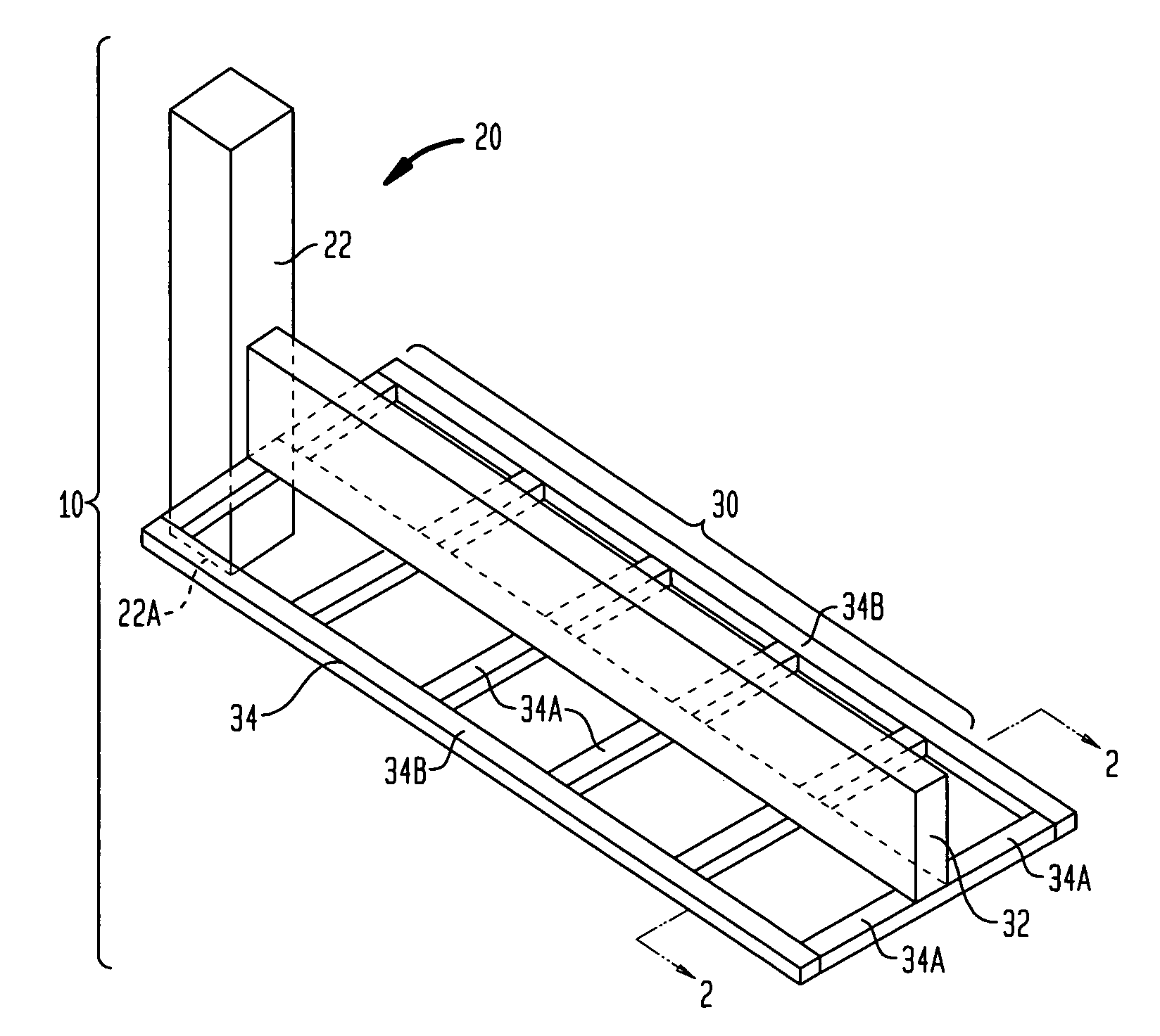 Portable form and method for using same for concrete strike-off