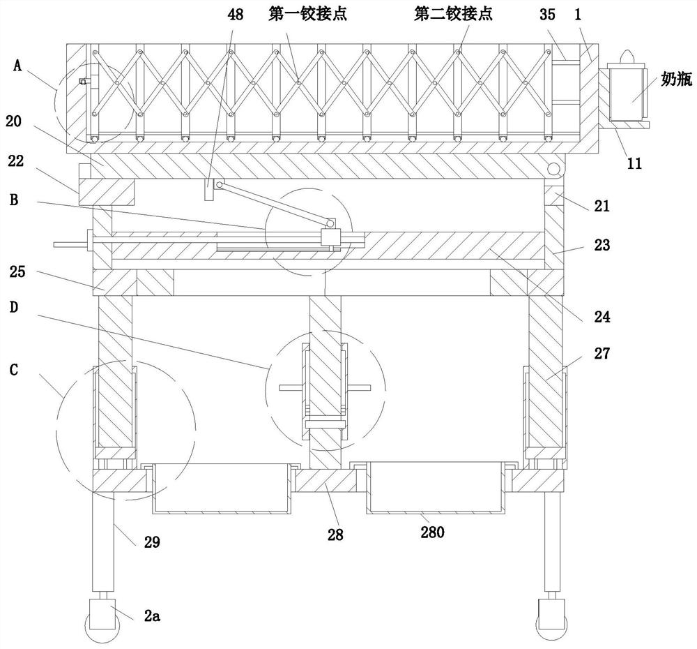 Obstetrical infant nursing bed