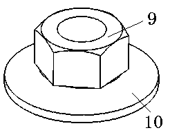 Engine thermal baffle installation nut and automobile