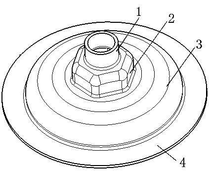 Engine thermal baffle installation nut and automobile