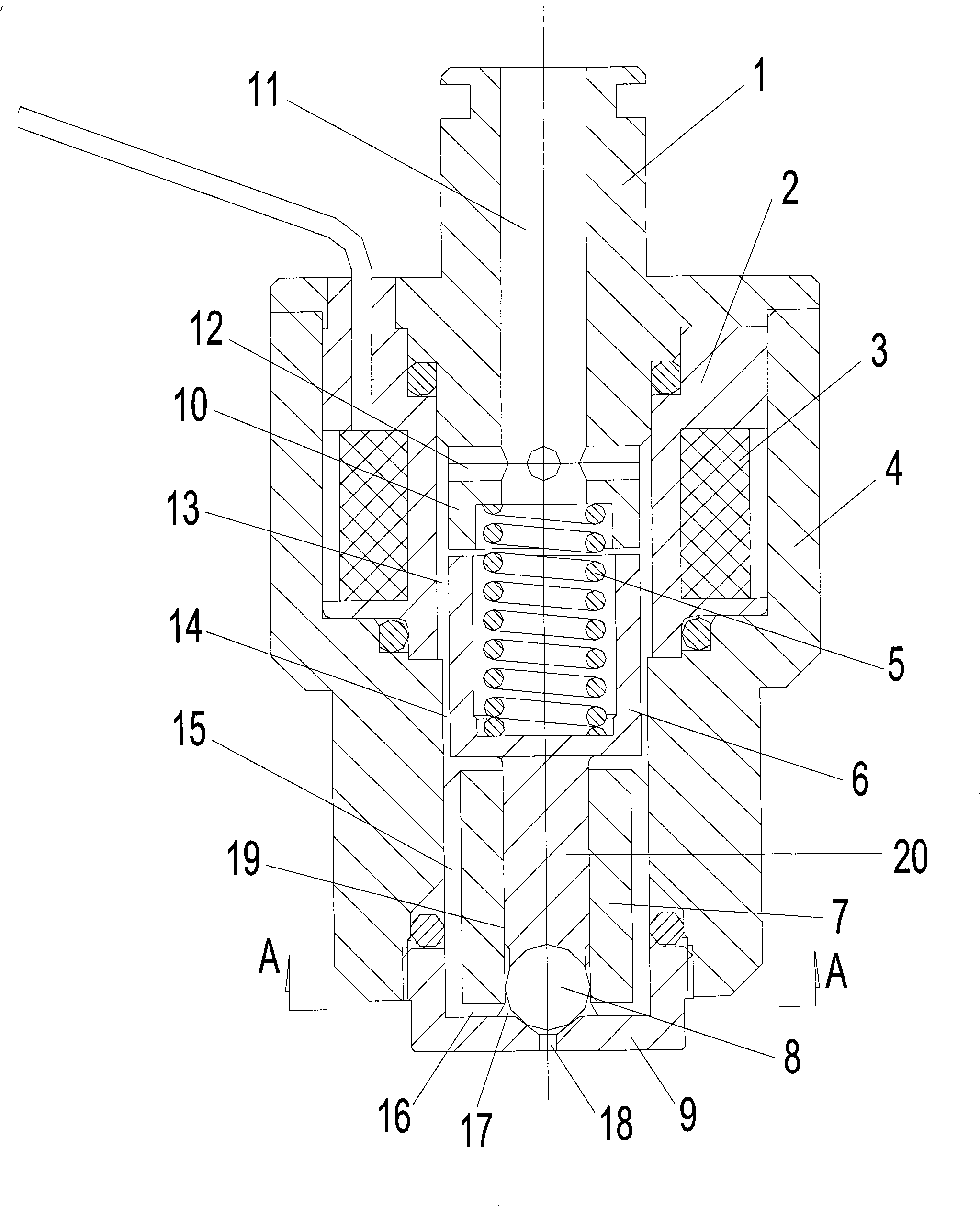 Swirling electronic-controlled fuel injector of gasoline engine