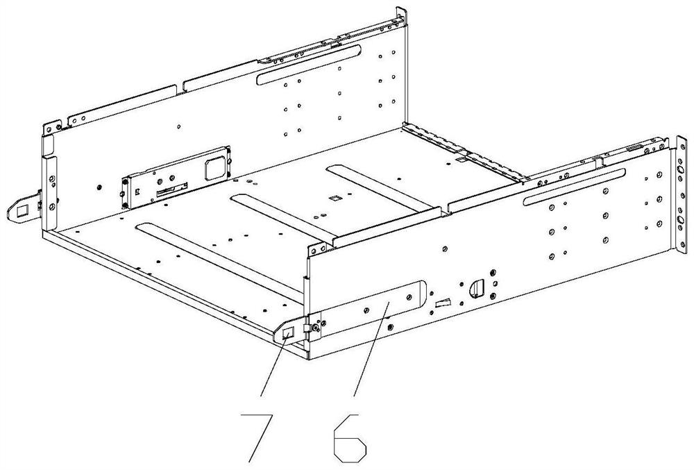 Sliding rail structure for preventing server from falling and inclining