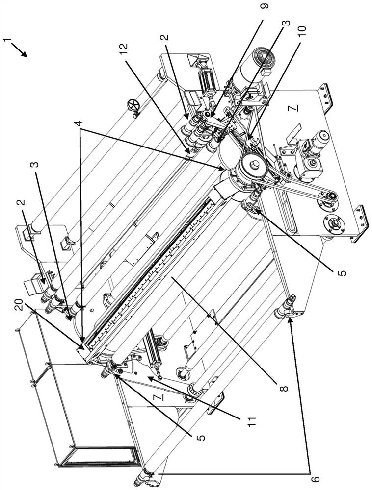 Cutting device and method for fiber web winding machine