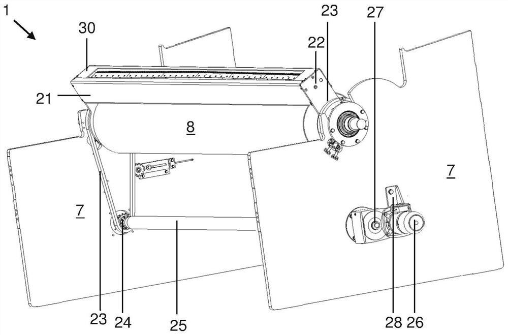 Cutting device and method for fiber web winding machine