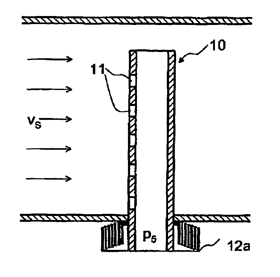 Measuring arrangement for flow measurement in a channel