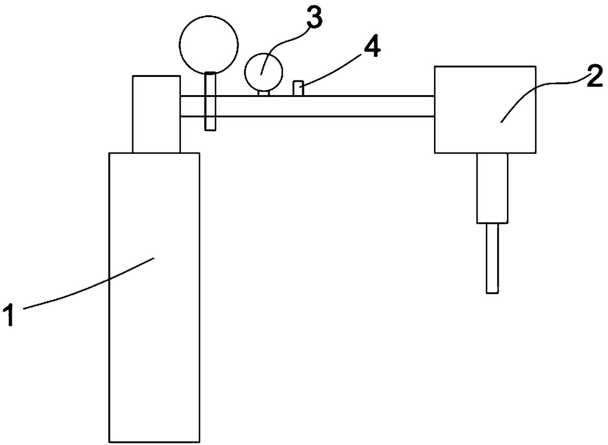 Welding gas low-pressure early warning device