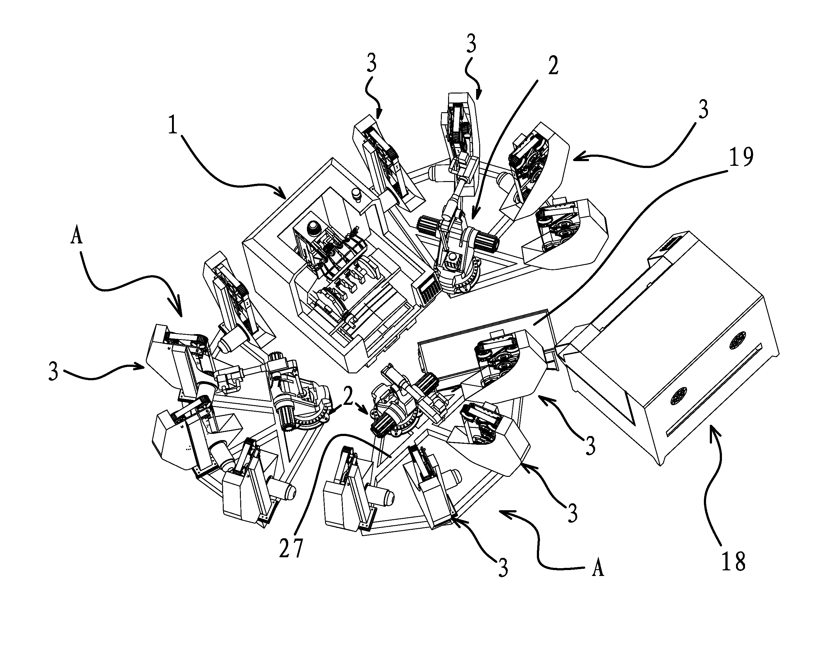 Surface processing system for a work piece