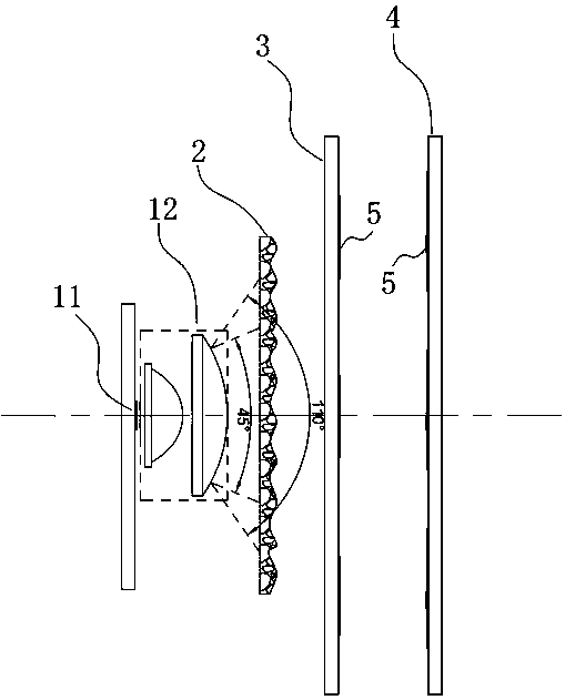 Double-sheet sliding type lamp optical system capable of generating water-wave type 3D fluctuation effect