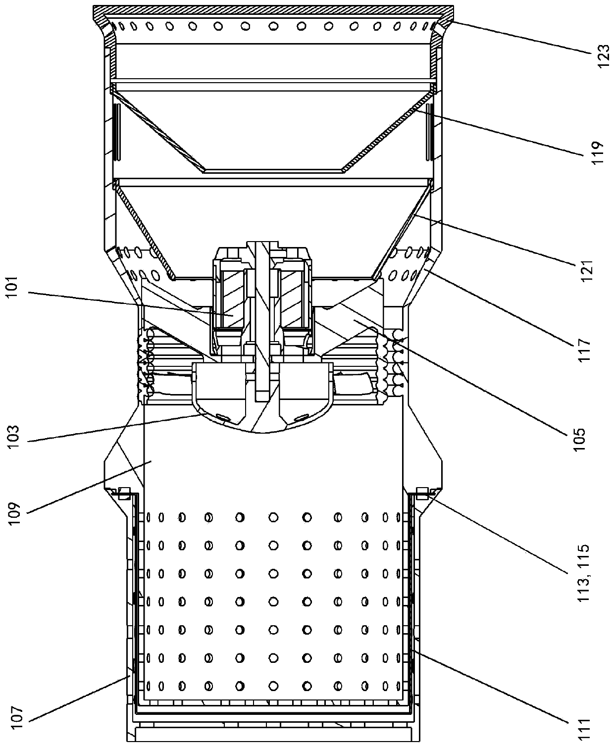 All-in-one machine for gas purification