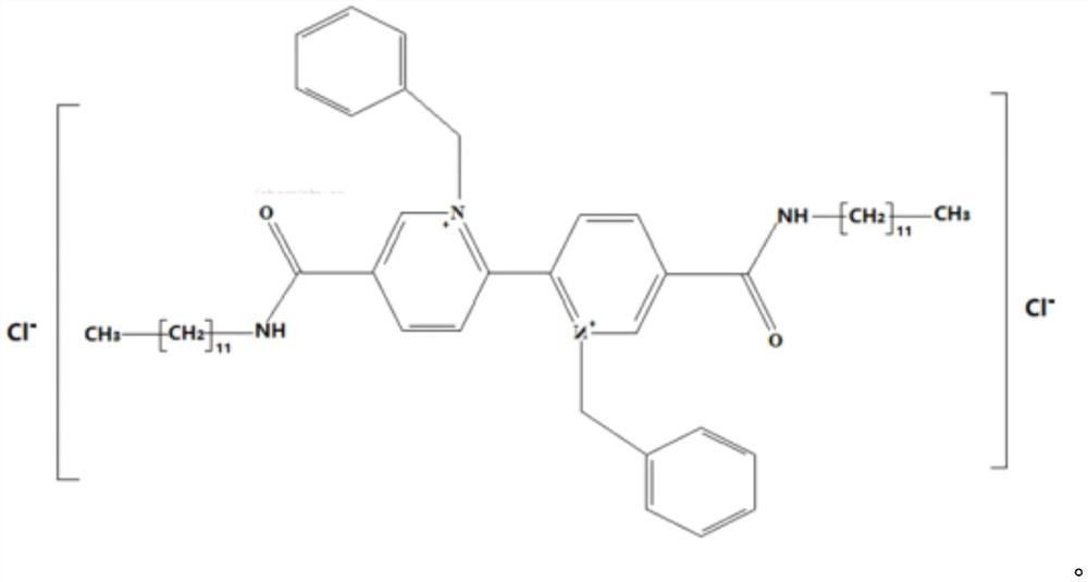 Didodecanyl-diformamide bipyridine quaternary ammonium salt soluble corrosion inhibitor and its preparation method and application