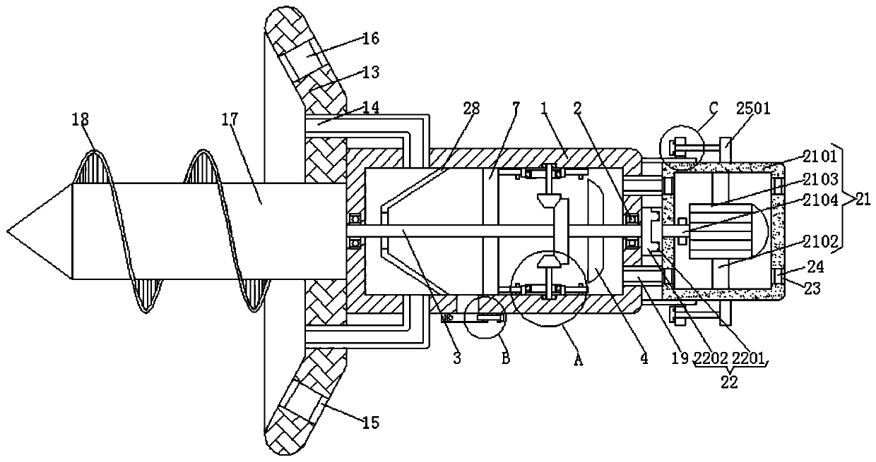 A kind of anti-diffusion tunnel surrounding rock blasting blasthole slag cleaning device