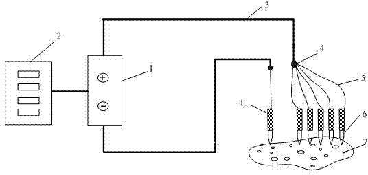 High-voltage pulsed electric field therapy device based on multi-needle electrodes