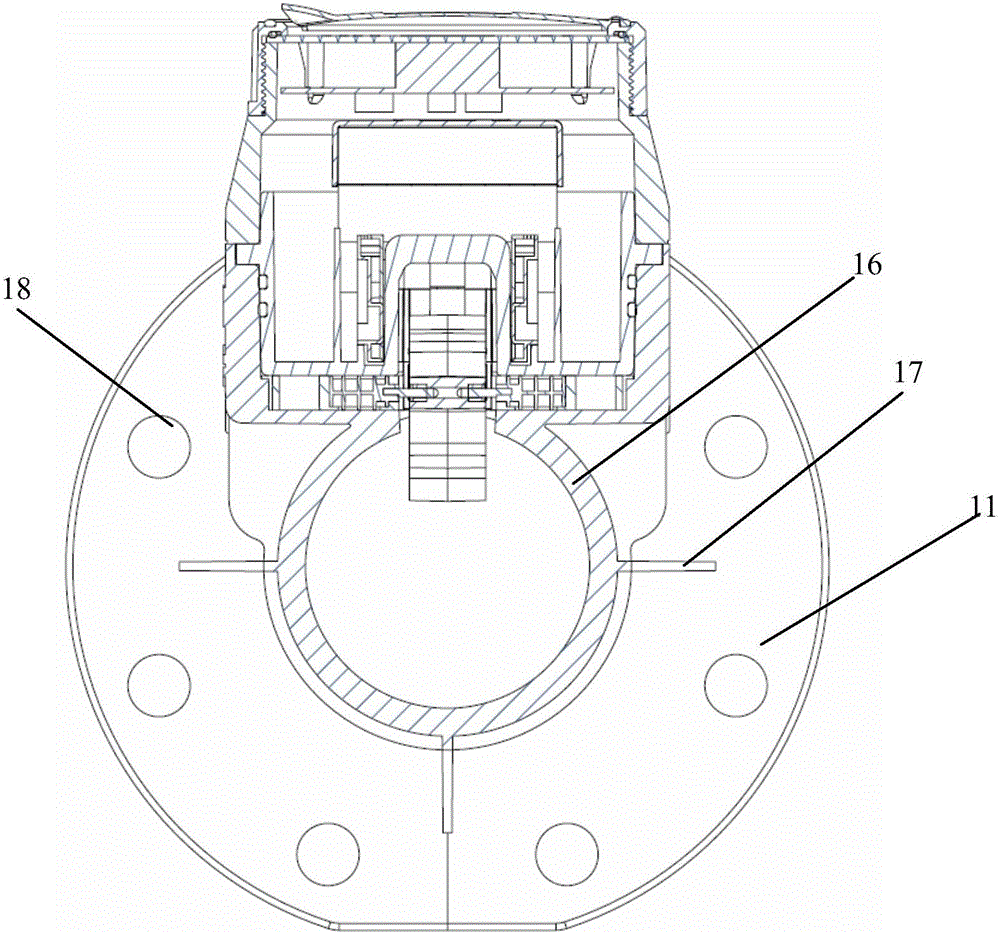 Injection molded magnetoelectric water meter shell