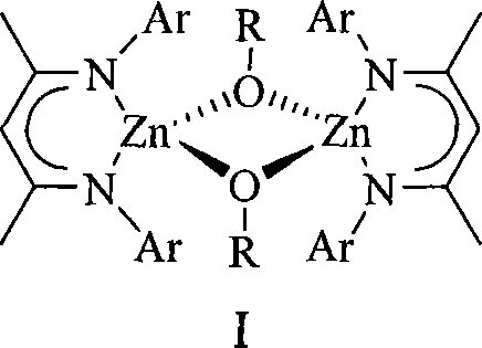 Alkoxyl compound of beta-ketone di-imidogen zincium, preparation and application thereof