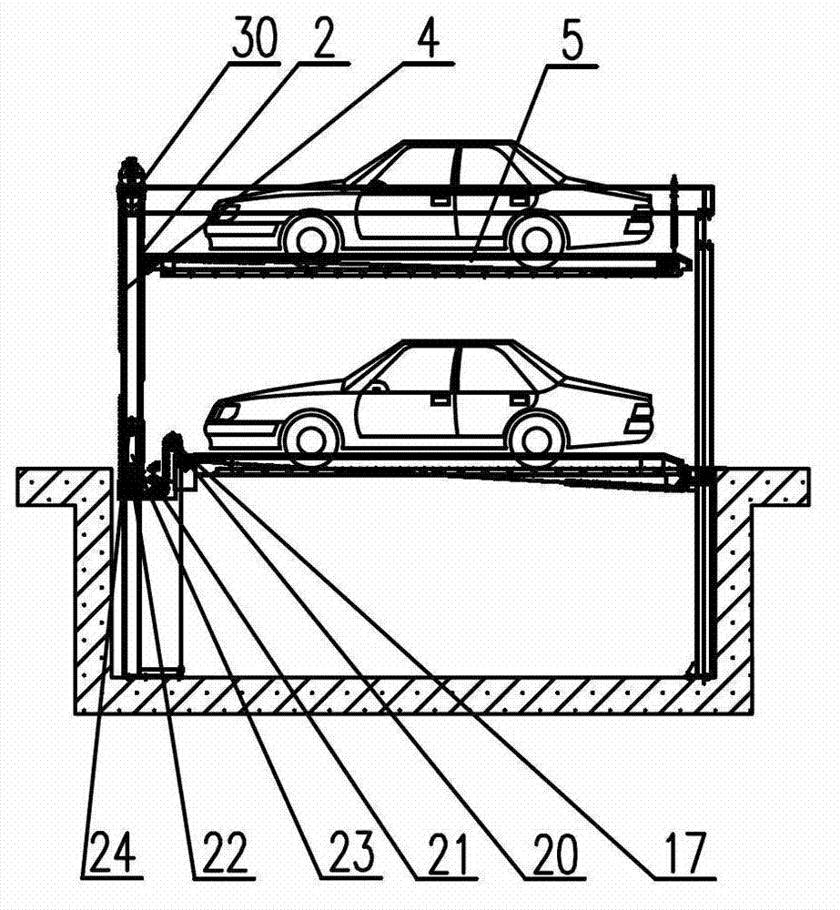 Novel lifting cross sliding type parking equipment