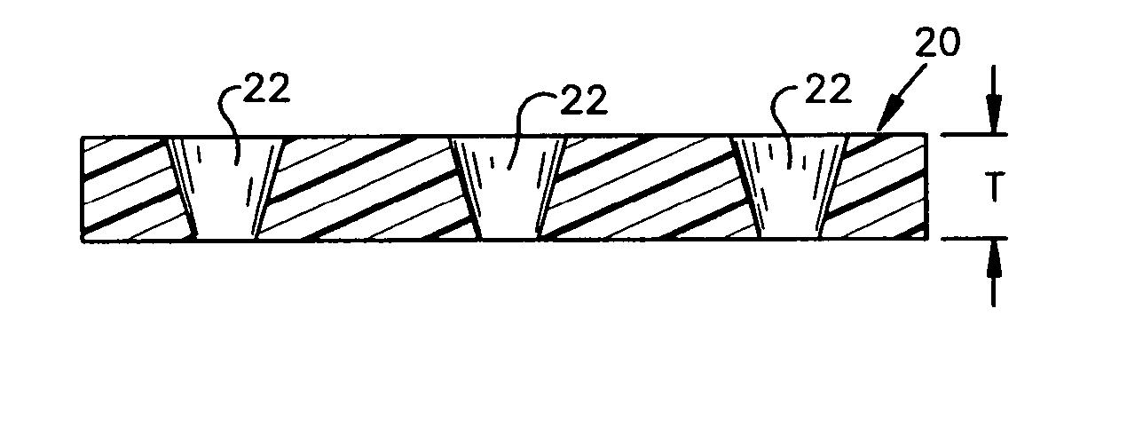 Sheet having microsized architecture