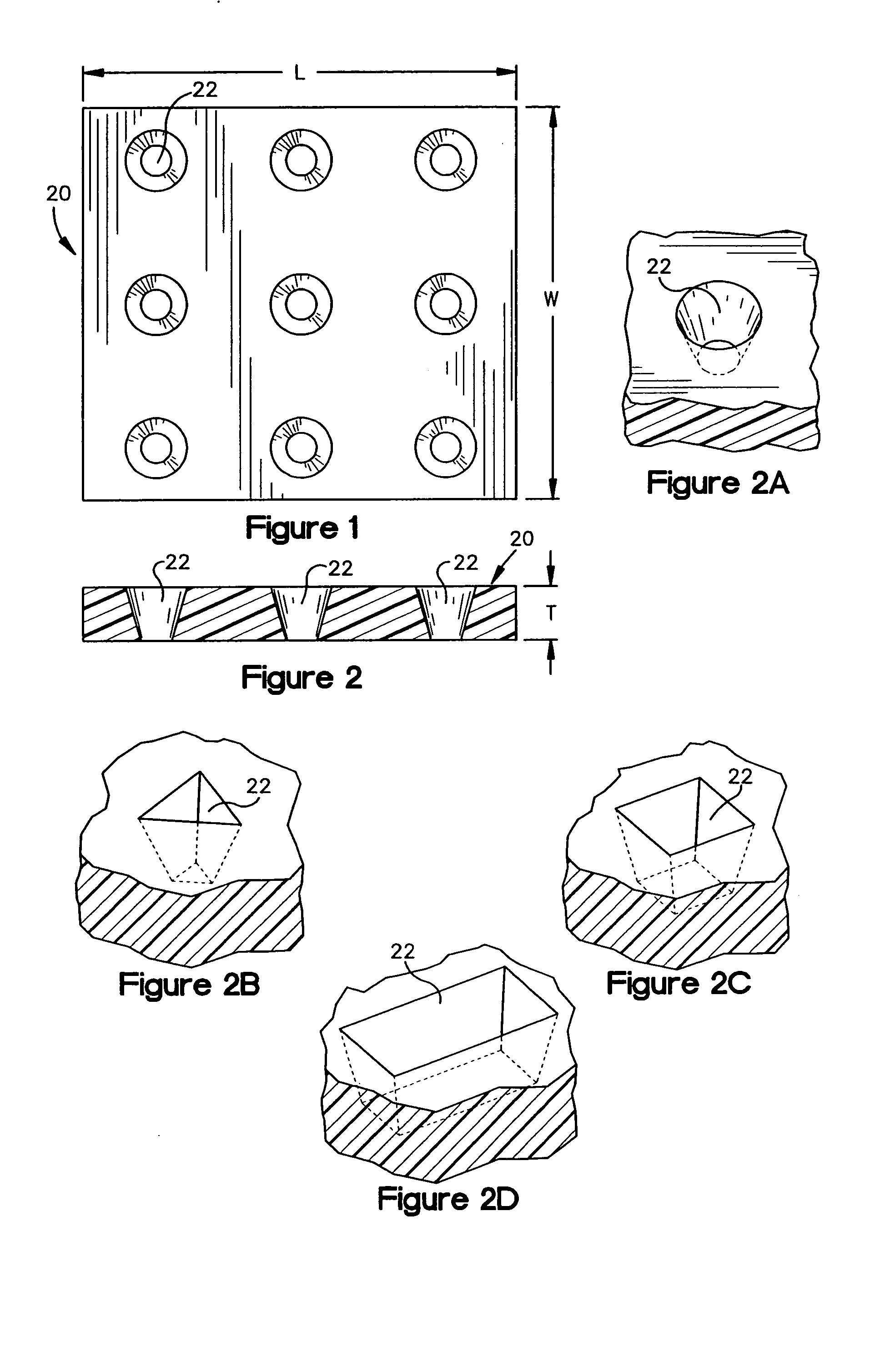 Sheet having microsized architecture