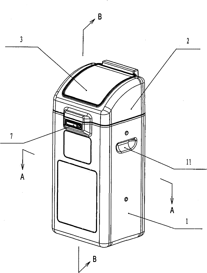 Waste classification plastics collection box