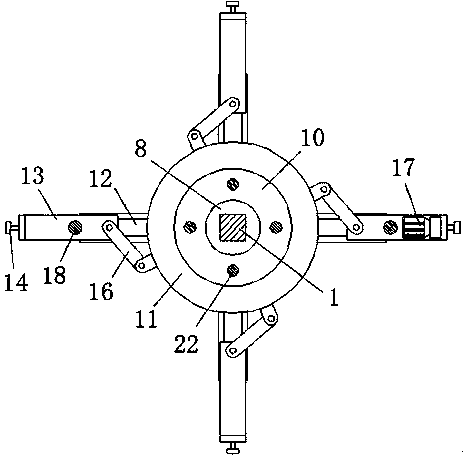 A flange welding tooling device