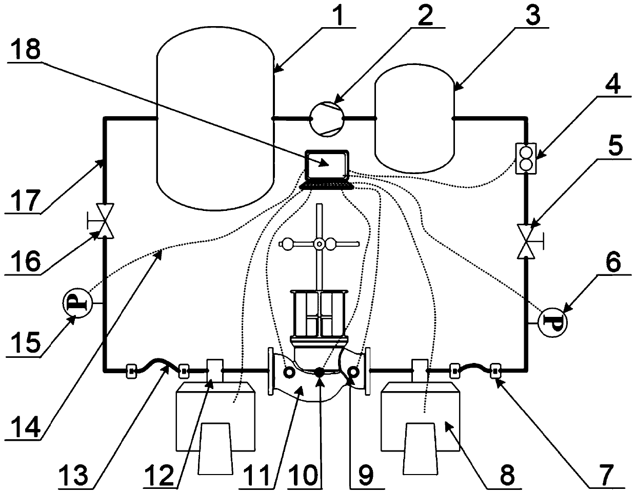 Valve coupling vibration testing device and testing method