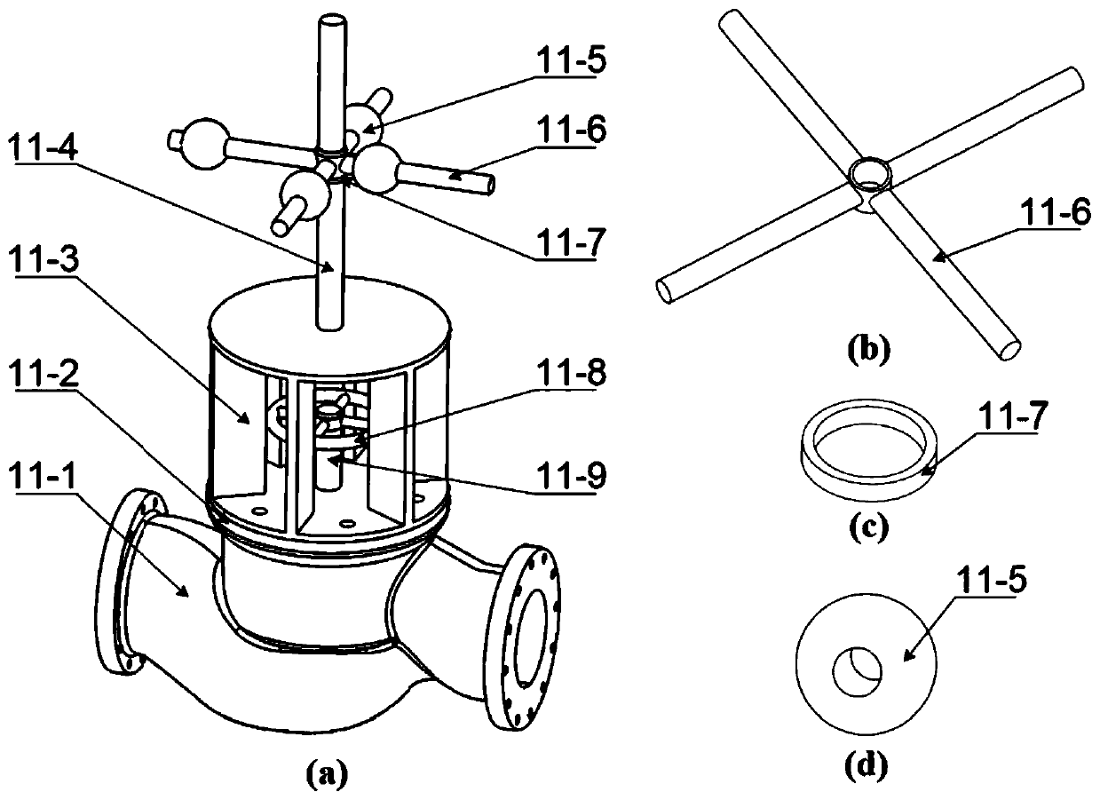 Valve coupling vibration testing device and testing method