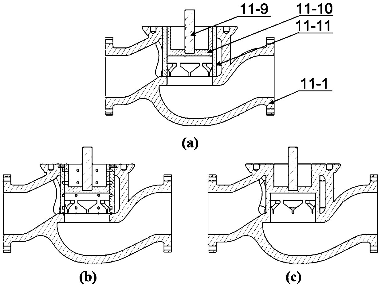 Valve coupling vibration testing device and testing method