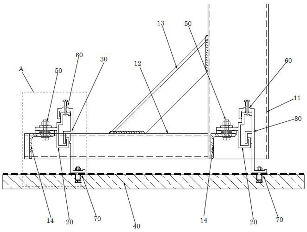 Anti-seismic type stone curtain wall suspended ceiling and mounting method thereof