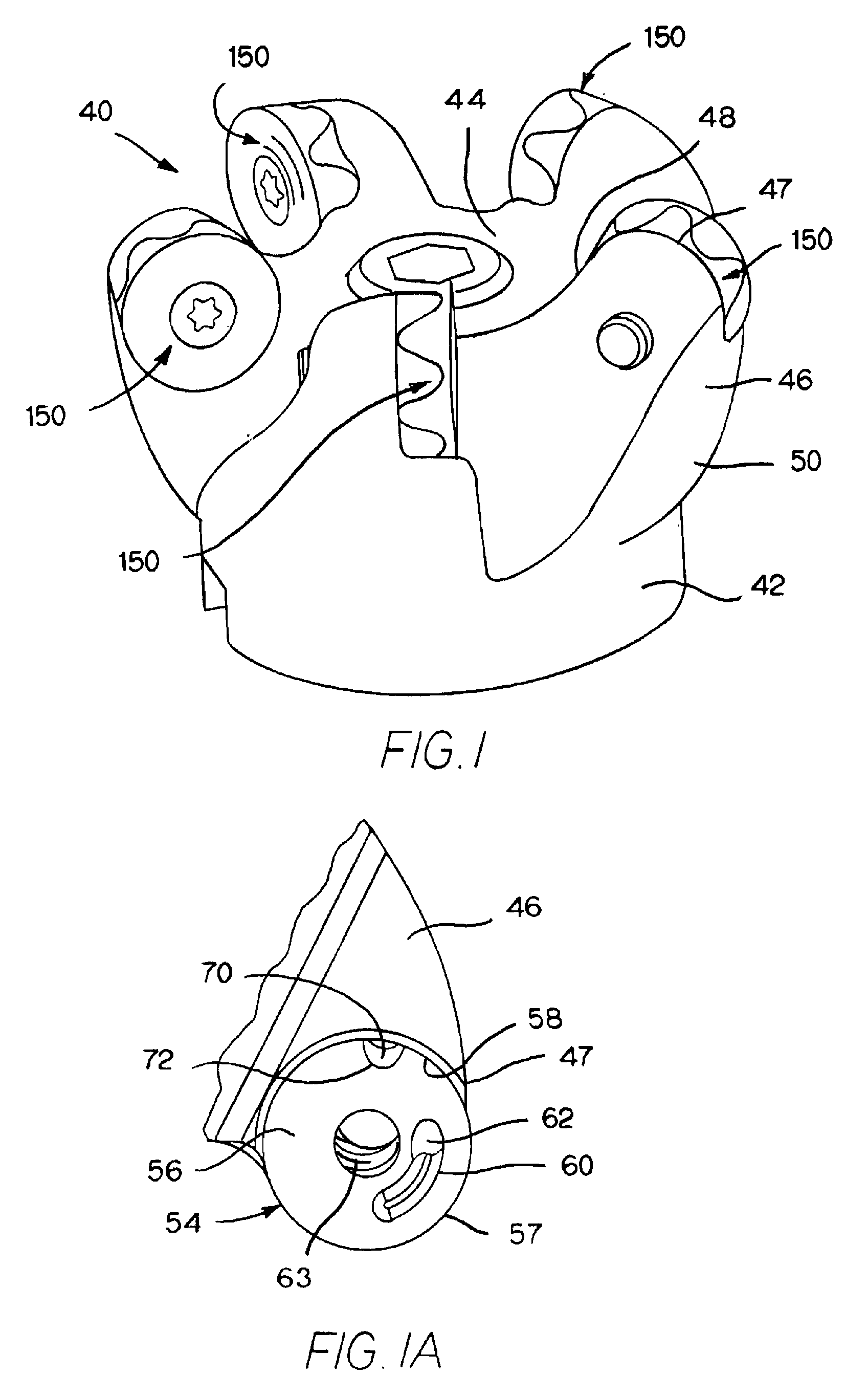 Cutting insert with internal coolant delivery and cutting assembly using the same