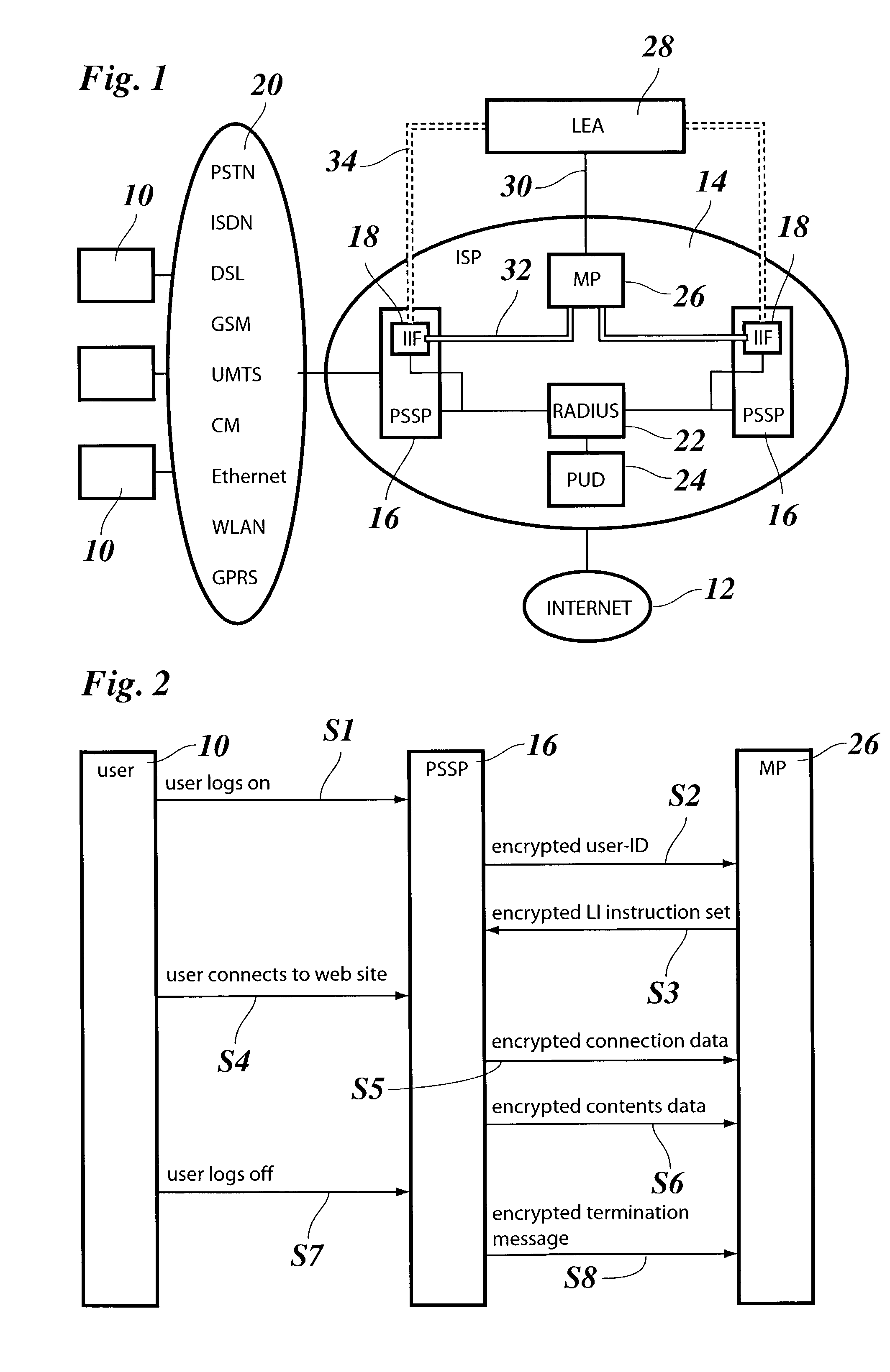 Method and system for lawful interception of packet switched network services