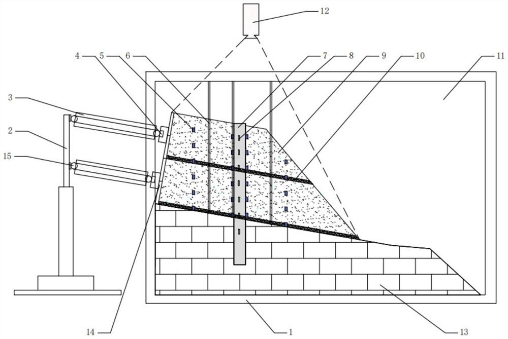 Multi-layer sliding zone landslide and slide-resistant pile model test system and method