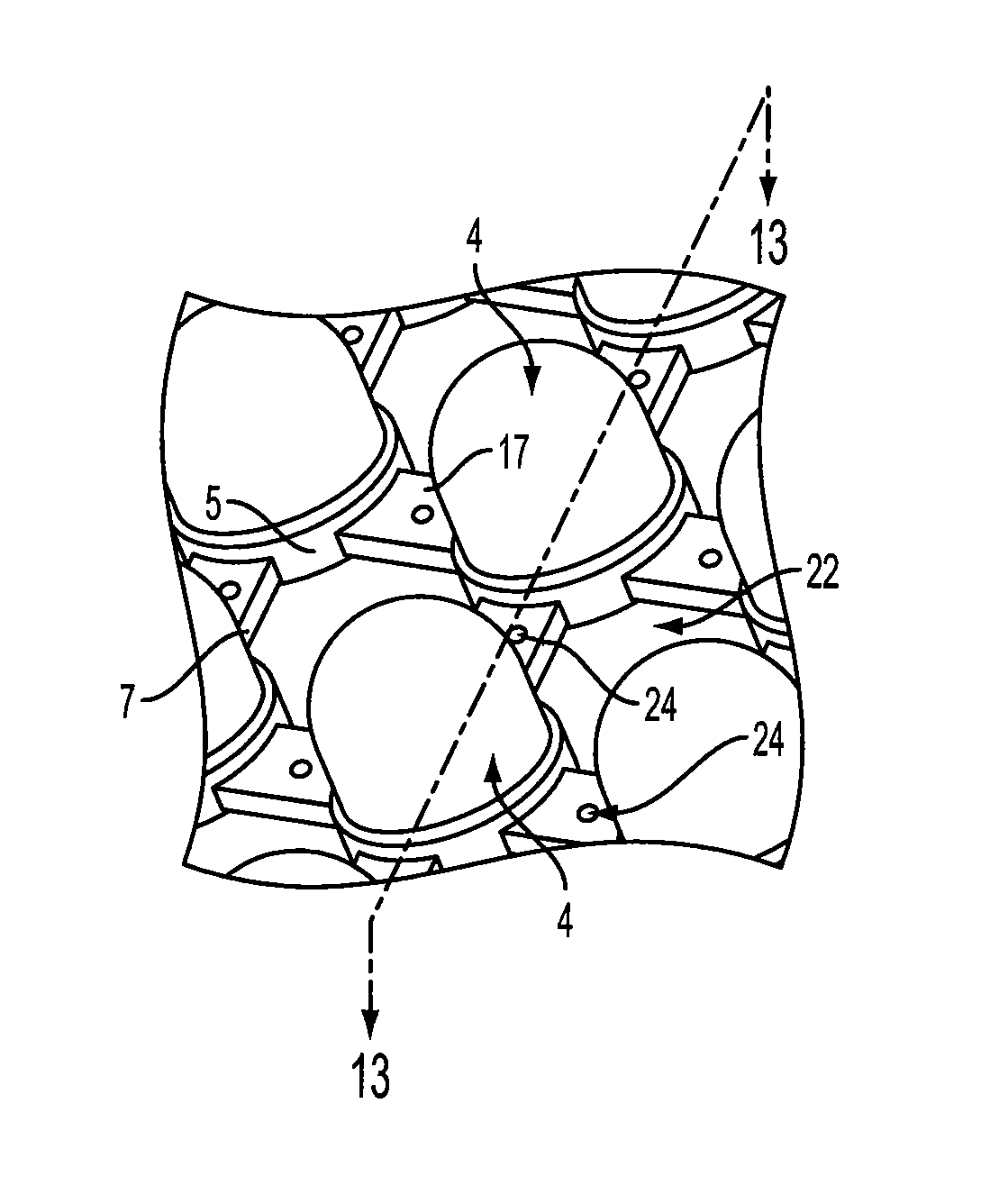 LED assembly with vented circuit board