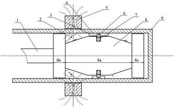 Reciprocating type magnetic liquid self-circulating lubrication sealing device