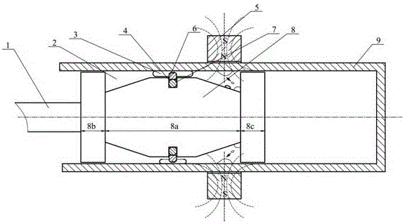 Reciprocating type magnetic liquid self-circulating lubrication sealing device