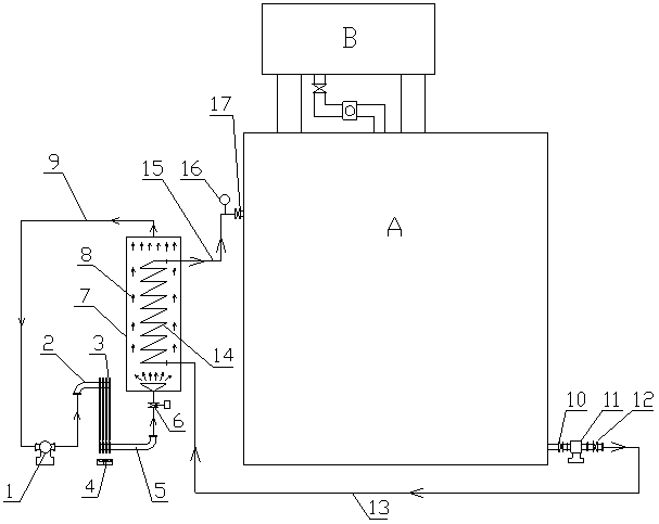 Main-transformation heat-dissipating device with SF6 (sulfur hexafluoride) as refrigerant medium and heat-dissipating method