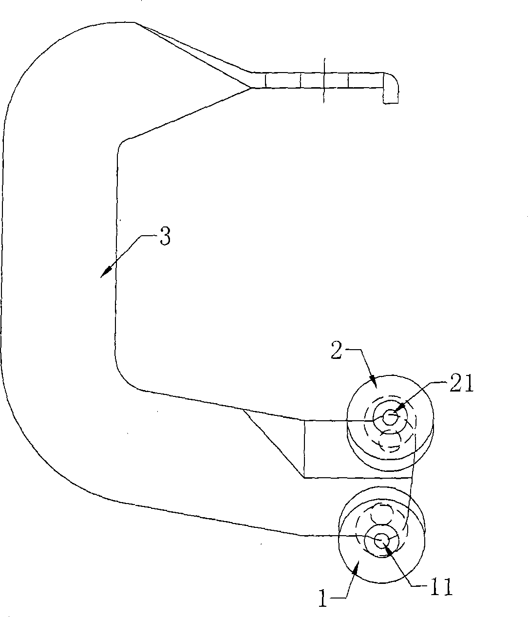 Drawing detwister in back area for spinning frame