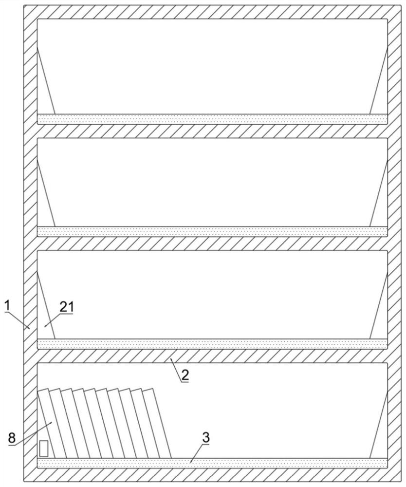 Stacking state intelligent adjustment type file cabinet