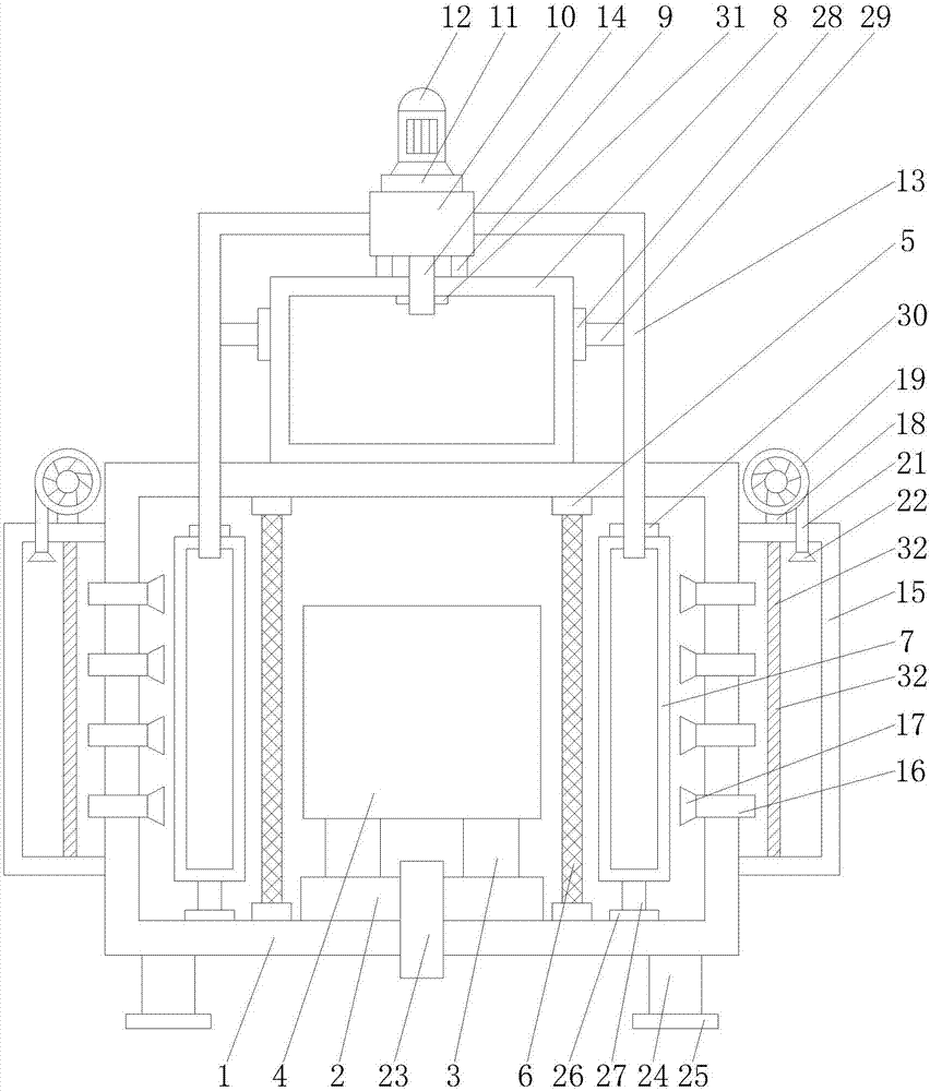 Low voltage transformer with good heat-dissipating effect