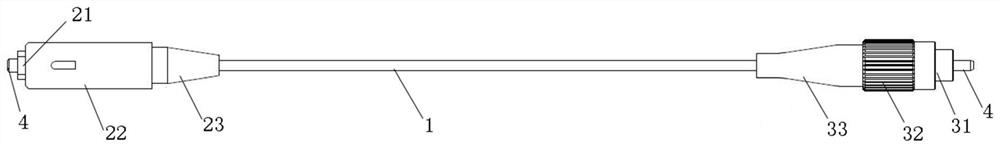 High-precision optical fiber jumper and core adjusting method thereof